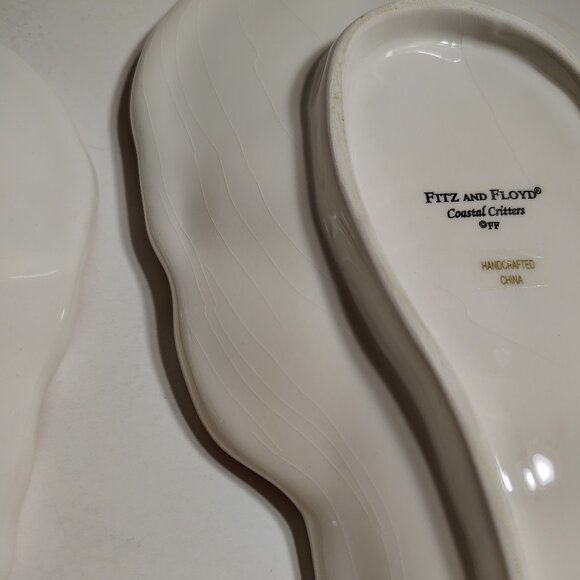 Fitz & Floyd Coastal Critters RETIRED Lobster Dishes Set of Two Nautical Crab - Picture 10 of 12